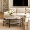 Bàn sofa oval phòng khách