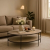 Bàn sofa oval phòng khách