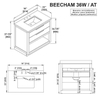 Tủ Lavabo Beecham 36 inch