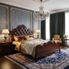 Giường Sofia da bò tân cổ điển