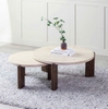 Bộ Bàn Sofa Tròn Mặt Đá Nesting Table Travertine