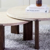 Bộ Bàn Sofa Tròn Mặt Đá Nesting Table Travertine