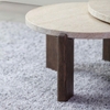 Bộ Bàn Sofa Tròn Mặt Đá Nesting Table Travertine