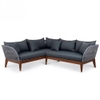 Sofa góc đan dây ngoài trời Polyeste Article Gray