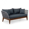 Sofa góc đan dây ngoài trời Polyeste Article Gray