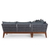 Sofa góc đan dây ngoài trời Polyeste Article Gray