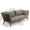 Ghế Sofa Ngoài Trời Đan Dây 3 chỗ Netta Modloft