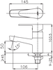VÒI CHẬU LAVABO TAY GẠT LẠNH COTTO NEXT I SERIES CT1164AE(HM)