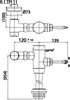 CT457XNS- Van xả bồn cầu COTTO (Top inlet)