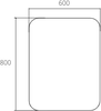 GƯƠNG SOI KHÔNG KHUNG MÀI VÁT CẠNH COTTO MY SQUARE MC252  ( 600 x 800 mm )