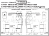 C17017  Bồn cầu COTTO 02 khối, Két nước hình tam giác, lắp đặt ở góc trái hoặc phải