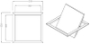Nắp đậy thùng rác vuông BIN006#SA 300 x 300