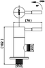 CT1274C55#SA(HM) - Củ sen tắm COTTO lạnh gắn tường TITUS