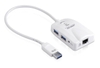 Hub 2 cổng USB 3.0 + USB 3.0 Giga Ethernet + Đầu đọc thẻ SD/TF Card reader 20248 (50cm) 20248 20248