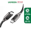 UGREEN Type C to Type C Male to Male Cable 3.1 Gen2 Zinc Alloy Shell 5A Current Nickel Plating 1m US266 50232