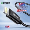 Dây USB lighting có chip mFI(0.25m 0.5m 1m 1.5m 2m) US155 1M 10470