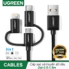UGREEN 3-in-1 USB 2.0 Multifuntion Braid  0.5m (Black) Default Title 50204