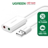 Dây chuyển USB 2.0 ra âm thanh 3.5mm (1 đầu mic 1 đầu stereo) vỏ nhôm Silver 30801
