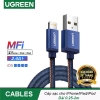 UGREEN USB 2.0 to Lightning cable with braid 0.25M (Blue) Default Title 40482