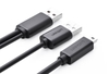 Dây USB 2.0 male X2 to mini USB 5pin(0.5m) US107 0.5M 10346