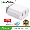 Sạc USB 1 cổng USB và 1 cổng USB Type-C 5V/3.4A max 0 30321