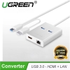 Bộ chuyển đổi USB 3.0 to HDMI + 2 cổng USB 3.0 + Cổng Lan Gigabit 40255 80cm 40255