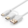 Dây USB 2.0 to type-C và micro USB mạ vàng(0.25m 0.5m 1m) US142 0.25M 30172