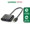 Bộ chuyển đổi HDMI to VGA(1920*1200P/60HZ)+HDMI(2k*4K) 30CM 40744