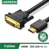 UGREEN HDMI to DVI Cable with Braid 1m (Black) HD133 50749