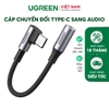 Ugreen Type-C to 3.5mm Female Elbow Audio Adapter Cable Aluminum Case Gray 10CM AV167 80723