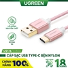 Dây USB 2.0 sang Type-C đầu nhôm dây bọc vinyl US174 1.5M 20813