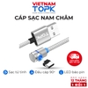 Dây sạc nam châm đầu nối vuông góc TOPK AM30 Đèn LED Hàng chính hãng Bảo hành 12 tháng 1 đổi 1