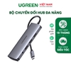 UGREEN USB-C To 3*USB 3.0 A+HDMI+VGA+RJ45 Gigabit+SD/TF+AUX3.5mm+PD Converter Gray with PD Default Title 80133
