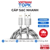 Dây sạc nhanh 3A TOPK AN09 vỏ bện nylon dài 1m - Hàng chính hãng Bảo hành 12 tháng 1 đổi 1