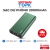 Sạc dự phòng 20000mAh TOPK I2006 Màn hình LED - 2 cổng ra - Hàng phân phối chính hãng - Bảo hành 12 tháng 1 đổi 1