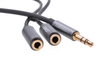 Dây Audio 3.5mm Male chia 2 cổng 3.5mm đầu nhôm (20cm) AV123 20CM 10780
