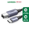 UGREEN USB-C Male to USB-B 2.0 Printer Cable Alu Case with Braid 1m  (Black) US370 80805