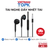 Tai nghe nhét tai có dây TOPK F20 - Chân cắm 3.5mm - Chất liệu TPE dài 1.2m - Hàng chính hãng Bảo hành 12 tháng 1 đổi 1