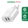 Sạc USB 2 cồng 5V/3.4A max Đen 20383