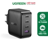 UGREEN USB-A+3*USB-C 65W  GaN Tech Fast Charger EU Black CD224 70774