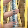 Điện trở công suất 1/4w 5 vòng màu giá trị từ 1K đến 910K dây / bịch 100 con