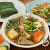 Bún riêu gấc gạo lứt