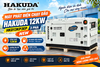 Máy phát điện chạy dầu HAKUDA 12KW HKD13KP3EP New 3 Pha – Chống ồn, điện mạnh, an tâm sử dụng