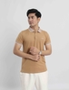 Áo polo nam in chữ ký phối cổ tay 231APL09