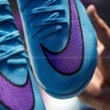 Giày Bóng Đá Mercurial Superfly 11 Elite Xanh Gót Trắng Vạch Tím Lưỡi Gà Liền TF