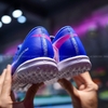 Giày Bóng Đá Mercurial Vapor 16 Academy Xanh Coban Đế Trắng Mới TF