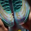 Giày Bóng Đá Việt Nam Superfly 11 Xanh Ngọc Vạch Vàng TF