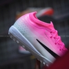 Giày Bóng Đá Trẻ Em Mercurial Vapor 17 Elite Hồng Trắng Vạch Đen Đế Đệm TF