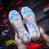Giày Bóng Đá  Vapor 17 Elite Xanh Coban Vạch Xám Hồng Lưỡi Gà Liền FG
