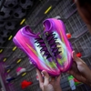 Giày Bóng Đá Mercurial Vapor 17 Elite Hồng Tím Vạch Vàng Đế Đệm Loại Đẹp TF